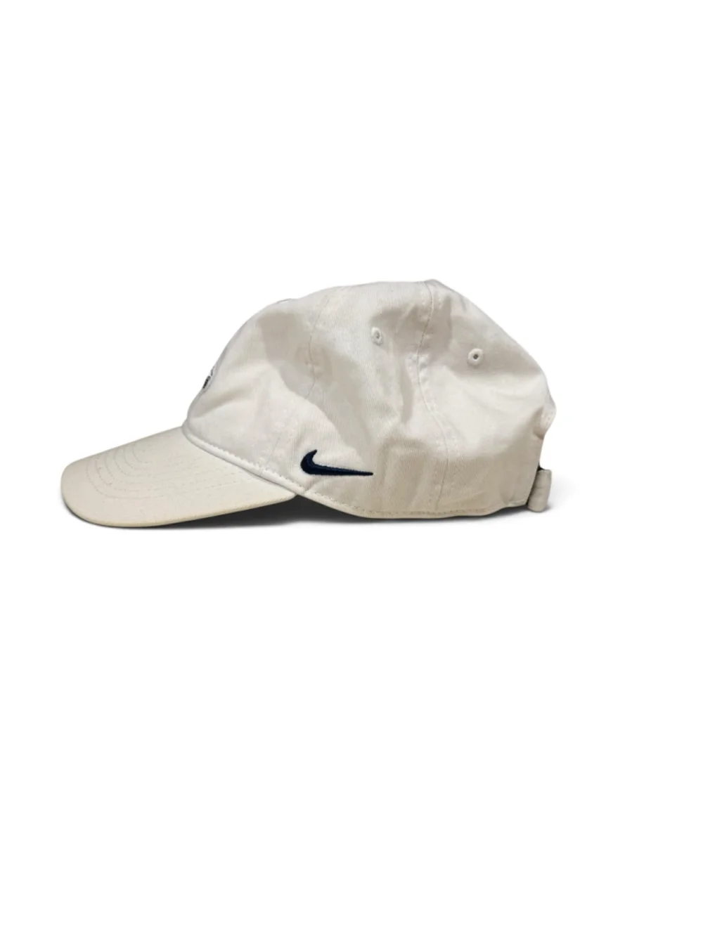 Vtg Nike 4-7 Just Do It White Strapback Hat Sneaker Patch Swoosh 100% Cotton Cap
